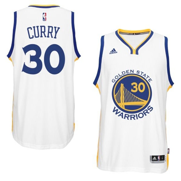 Men's  Warriors #30 Stephen Curry 2014-15 New Home White Jersey